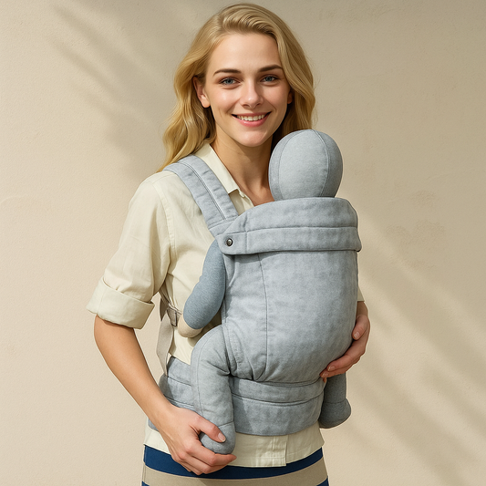 The Mama Carrier - Onyx Houndstooth Grey